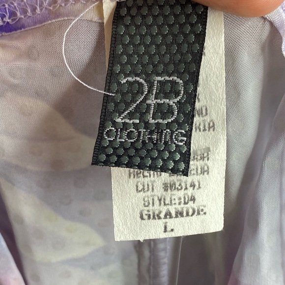 2B Clothing Slip floral dress NWT side slit - Picture 8 of 11